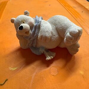 Adorable Polar Bear Figurine with Scarf